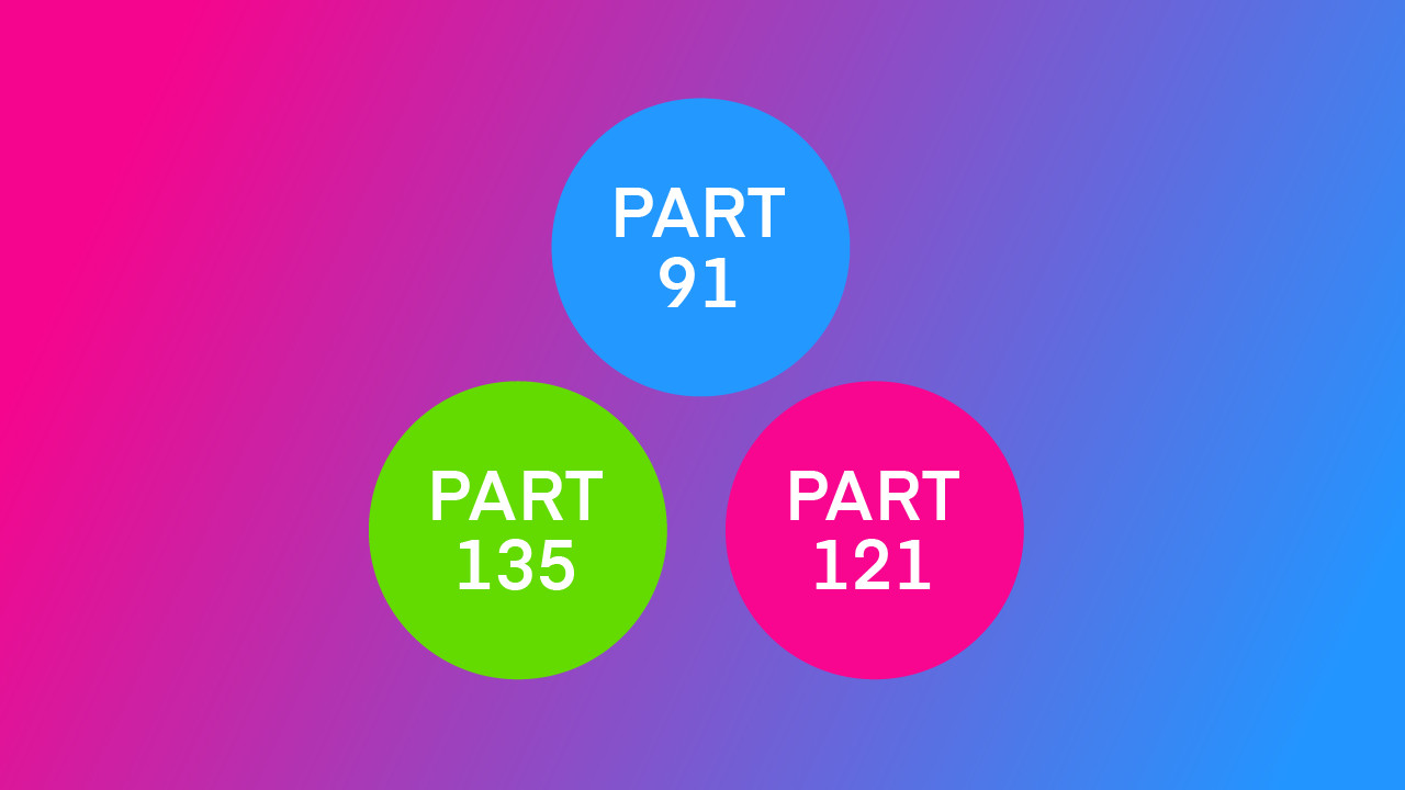 Differences Between FAR Parts 91, 121, and 135 in Aviation Featured Image.