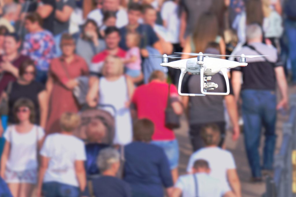 Flying over people