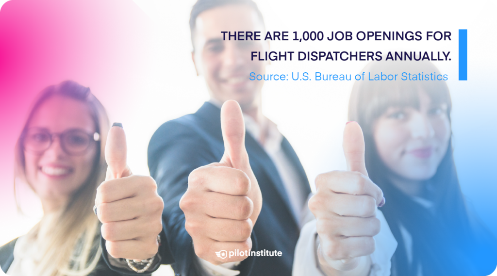 The job market for aircraft dispatchers is good.