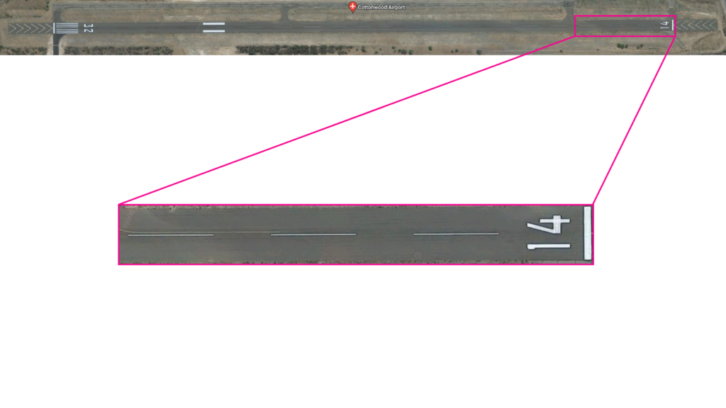 Visual runway at Cottonwood Airport-AZ